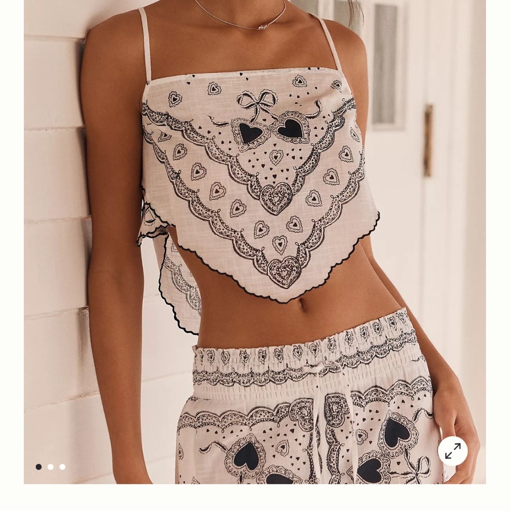 Anthropologie Lyrebird Scalloped Hanky Hem Cami Top - XL -NWT